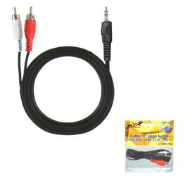 CABLE DE 2 RCA A PLUG 3.5MM  RADOX   080-248 - herguimusical