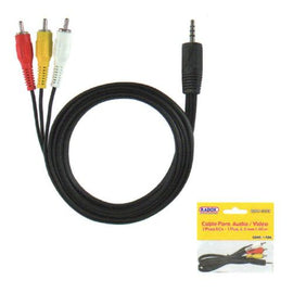 CABLE 3 RCA A PLUG 3.5MM DXR 080-332  RADOX   080-333 - herguimusical