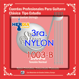 CUERDA 3ra. NYLON PARA GUITARRA ACUSTICA  SONATINA   1003-B - herguimusical