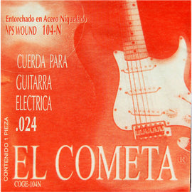 CUERDA 4TA. .024 ELECTRICA EL COMETA NIQUEL   104N(12) - herguimusical