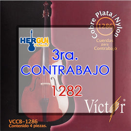 CUERDA SUELTA 3RA. P/ CONTRABAJO CAL. 14 VICTOR   1282 - herguimusical