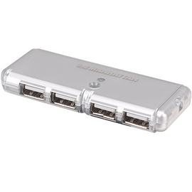 Hub USB MANHATTAN 160599, USB 2.0, Gris, 4 puertos  ACCITL1500 Modelo 160599 - herguimusical