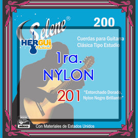 CUERDA 1RA NYLON NEGRO S/BORLA SELENE 201 - herguimusical