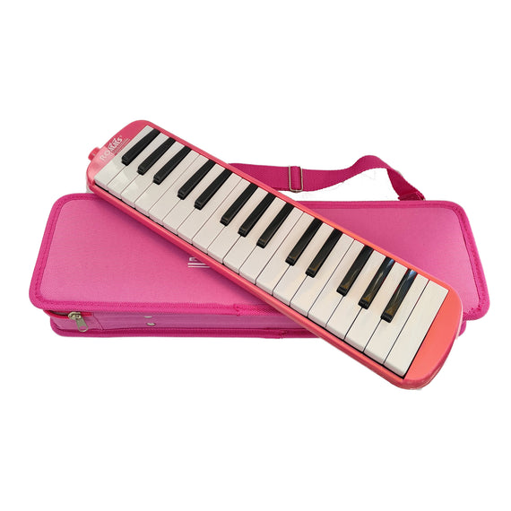 MELÓDICAS 32 TECLAS CON NOTAS ESTUCHE RÍGIDO COLOR ROSA  ROMMS   MLD-1PK - Hergui Musical