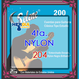 CUERDA 4TA NYLON NEGRO S/BORLA SELENE 204 - herguimusical