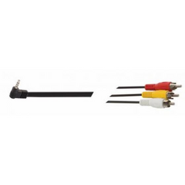 CABLE DE VIDEO DE PLUG 3.5mm A 3 RCA P/ VIDEOCÁMARA  STEREN   206-246 - herguimusical