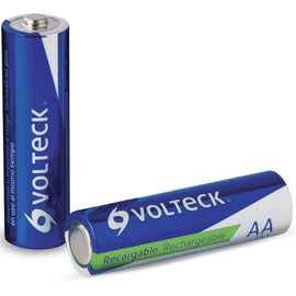 BLISTER CON PILAS AA RECARGABLES LARGA DURACION 2500mah   VOLTECK   RE-AA - Hergui Musical
