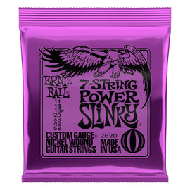 JGO. DE 7 CUERDAS P/ GUITARRA ELECTRICA ERNIE BALL POWER SLINKY 7 CDAS   2620 - herguimusical