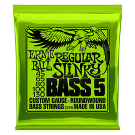 JGO DE 5 CUERDAS PARA BAJO ELÉCTRICO "SLINKY"   ERNIE BALL 2836 - herguimusical