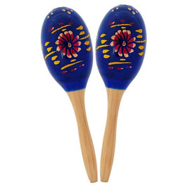 MARACAS EL COMETA AILE OVAL GRANDE AZUL  29AZ - herguimusical