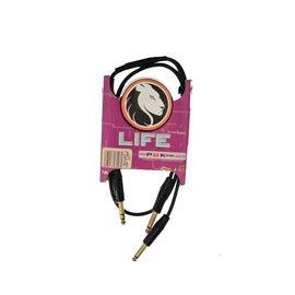 CABLE PLUG 6.3 ESTEREO A 2 PLUG 6.3 MONO 1m INSERTO LIFE   PBK   2PP-1IN - herguimusical