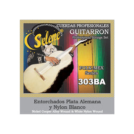 JGO DE CUERDAS SELENE PARA GUITARRON  NYLON BLANCO ENTORCHADO NIQUEL COBRE  303-BA - Hergui Musical