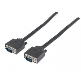 Cable VGA - HD15 MANHATTAN, 1,8 m, VGA (D-Sub), VGA (D-Sub), Macho/Macho, Negro  CABITL080 Modelo 311731 - herguimusical