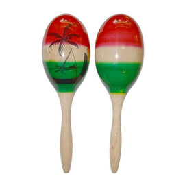 MARACAS EL COMETA AILE OVAL GRANDE TRICOLOR   31T - herguimusical
