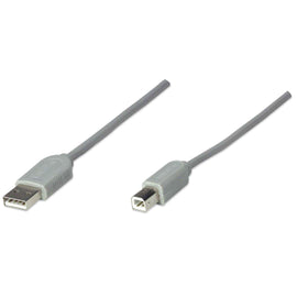 Cable USB MANHATTAN 341028, USB B, USB B, Macho/Macho, 4,5 m, Gris  CABITL280 Modelo 341028 - herguimusical