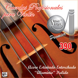 JGO DE CUERDAS DE VIOLIN  ACERO ALUMINIO PREMIER   390 - herguimusical