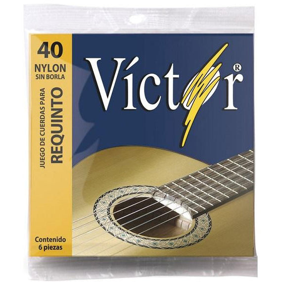 JGO. DE CUERDAS PARA REQUINTO VICTOR NYLON   VCRE-40 - herguimusical