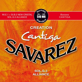 JGO. DE CUERDAS SAVAREZ "CREATION CANTIGA" PARA GUITARRA CLÁSICA (TENSIÓN NORMAL)  510MR - herguimusical
