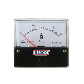 CARÁTULA PARA AMPERÍMETRO ANALÓGICO 0 - 30A  RADOX   535-170 - Hergui Musical