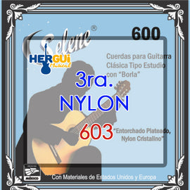 CUERDA 3RA NYLON C/ BORLA SELENE 603 - herguimusical