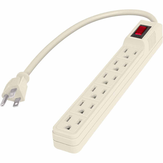 Multicontacto 16 AWG uso rudo con 6 entradas, VOLTECK   MUL-6 - Hergui Musical