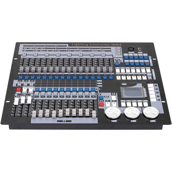 CONSOLA DE ILUMINACIÓN DMX 1024CH CON CASE  MEGALUZ   DMX-LOCKHEED-1024 - Hergui Musical