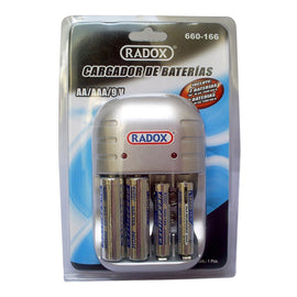 CARGADOR DE BATERIAS AA/AAA/9V   INC. 2AA Y 2AAA  RADOX   660-166 - herguimusical