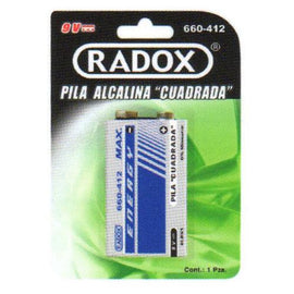 PILA ALCALINA 9V (CUADRADA)  RADOX   660-412 - herguimusical