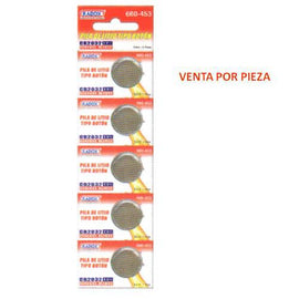TIRA 5 Pzas. DE PILA DE LITIO TIPO BOTON 3Vcc  CR2032  RADOX   660-453 - herguimusical