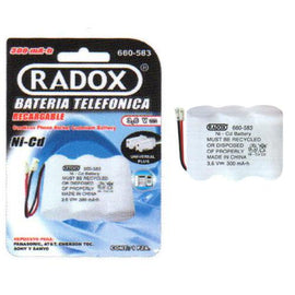 PILA TELEFONICA RECARGABLE 3 x 2/3" de AA 3.6V 300 mAh  RADOX   660-583 - herguimusical