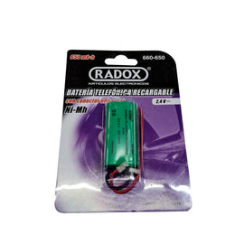 PILA TELEFONICA RECARGABLE 2 x  AAA 2.4V 650 mAh  RADOX   660-650 - Hergui Musical