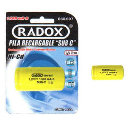 BATERIA RECARGABLE 1.2v 1200mAh "SUB-C"  RADOX   660-697 - herguimusical