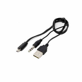 CABLE 2 EN 1 MICRO USB MACHO A 1 PLUG 3.5 mm Y 1 USB   RADOX   700-556 - Hergui Musical