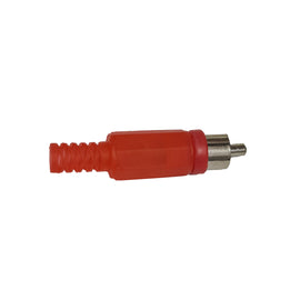 PLUG RCA ROJO DE PLASTICO C/ RESORTE  RADOX   705-850 - Hergui Musical