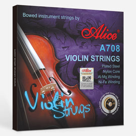ENC. PARA VIOLIN NYLON ENT. DE ALUMINIO   ALICE   A708 - Hergui Musical