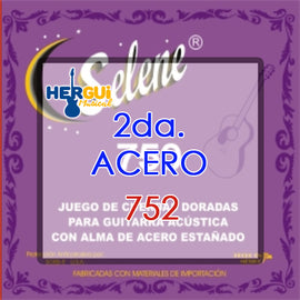 CUERDA 2DA. ACERO ESTAÑADO  SELENE   752 - herguimusical