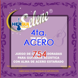 CUERDA 4TA. ACERO ESTAÑADO  SELENE   754 - herguimusical