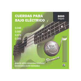 JGO DE CUERDAS SONATINA PARA BAJO ELECTRICO ENTORCHADO ACERO INOXIDABLE  8000 - Hergui Musical