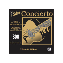 JGO DE CUERDAS NYLON NEGRO CONCIERTO SELENE 800 - Hergui Musical