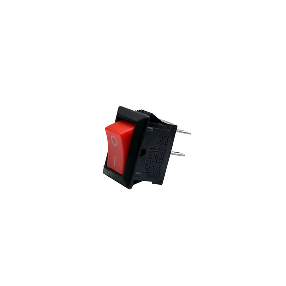 SWITCH BALANCIN MINI 1 POLO - 1 TIRO 3A 250v 6A 125v ROJO  RADOX   835-065 - Hergui Musical