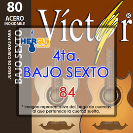 CUERDA SUELTA 4TA. P/ BAJO SEXTO ACERO CAL. 62 VICTOR   84  VCBS-062 - Hergui Musical