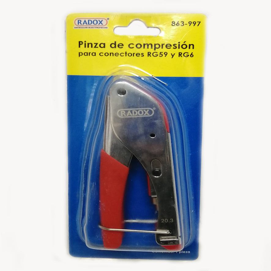Alicates Para Prensar Cables Coaxiales Con Conector F De 20 Piezas Para Rg6 Vobormx Herramienta