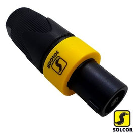 PLUG SPEAKON 2 Y 4 VIAS  P/ SOLDAR COLOR AMARILLO   SPE4SOLA - Hergui Musical