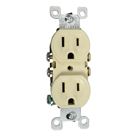 CONTACTO DUPLEX, 2 POLOS 3 HILOS STANDARD GRANEL MARFIL   COSO-DAG - Hergui Musical