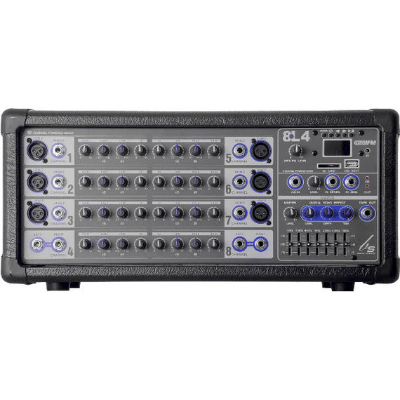 CONSOLA AMPL P/LINEAS Y MIC 8CH 400W BS8L4USB BACKSTAGE 980285 - herguimusical