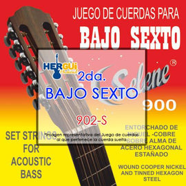 CUERDA 2DA P/BAJO SEXTO SELENE 902-S - herguimusical