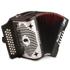 ACORDEON HOHNER PANTHER DIATONICO SOL-DO-FA, 31 BOTONES Y 12 BAJOS, NEGRO MATE  HOHNER   A4800 - herguimusical