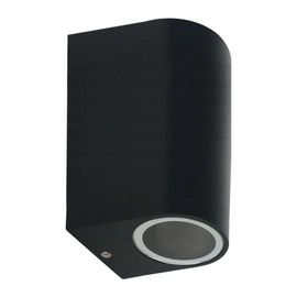 LUMINARIA PARED CILINDRO DOBLE NEGRA EXTERIOR PARA LAMPARAS GU10  ARTLITE   ADE-004 - Hergui Musical