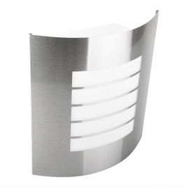 LUMINARIA PARED PANTALLA ACERO INOXIDABLE REJILLA OPALINA EXTERIOR BASE E26  ARTLITE   ADE-005 - Hergui Musical