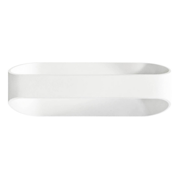 LUMINARIA PARED OVALO BLANCO EXTERIOR 12W BLANCO FRIO  ARTLITE   ADE-007 - herguimusical
